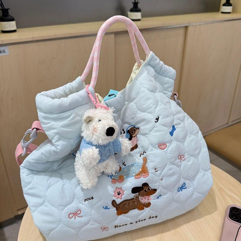 Dog Embroidered Padded Crossbody Bag Product Image