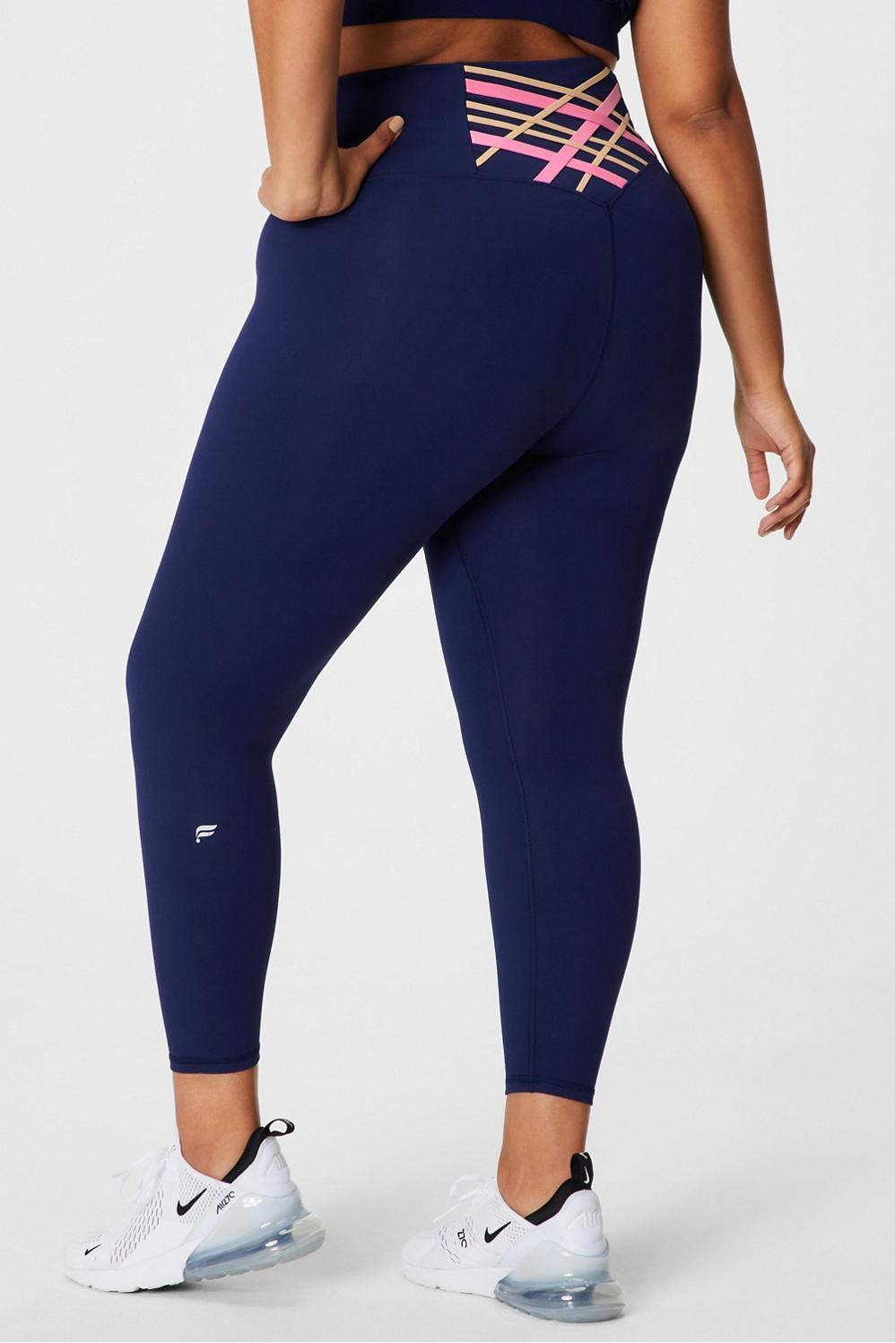 Fabletics Boost 7/8 Legging Womens blue plus Size 4X Product Image