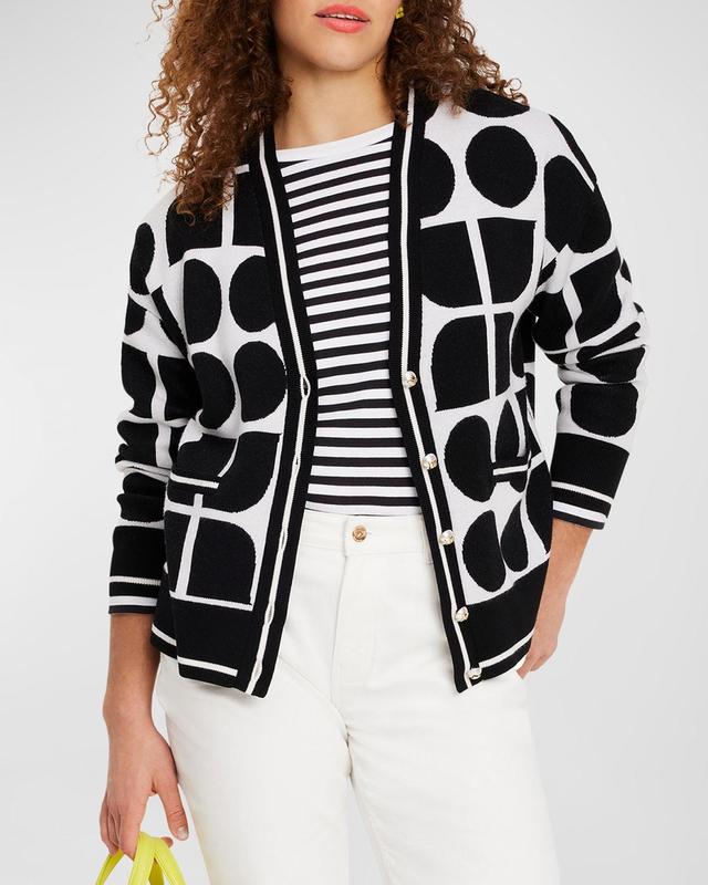 noel geometric intarsia knit cardigan Product Image