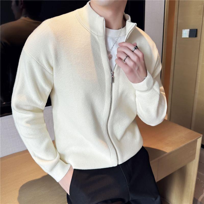 Plain Zip Cardigan Product Image