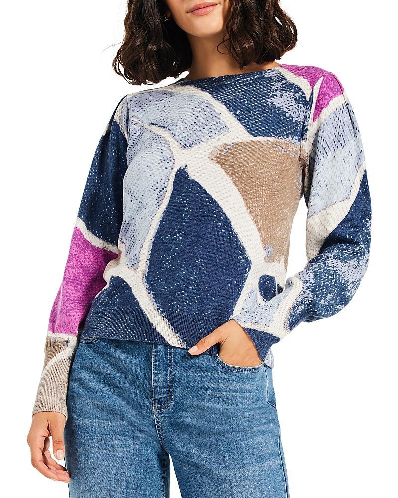 NIC+ZOE Pattern Puff Shoulder Sweater Product Image