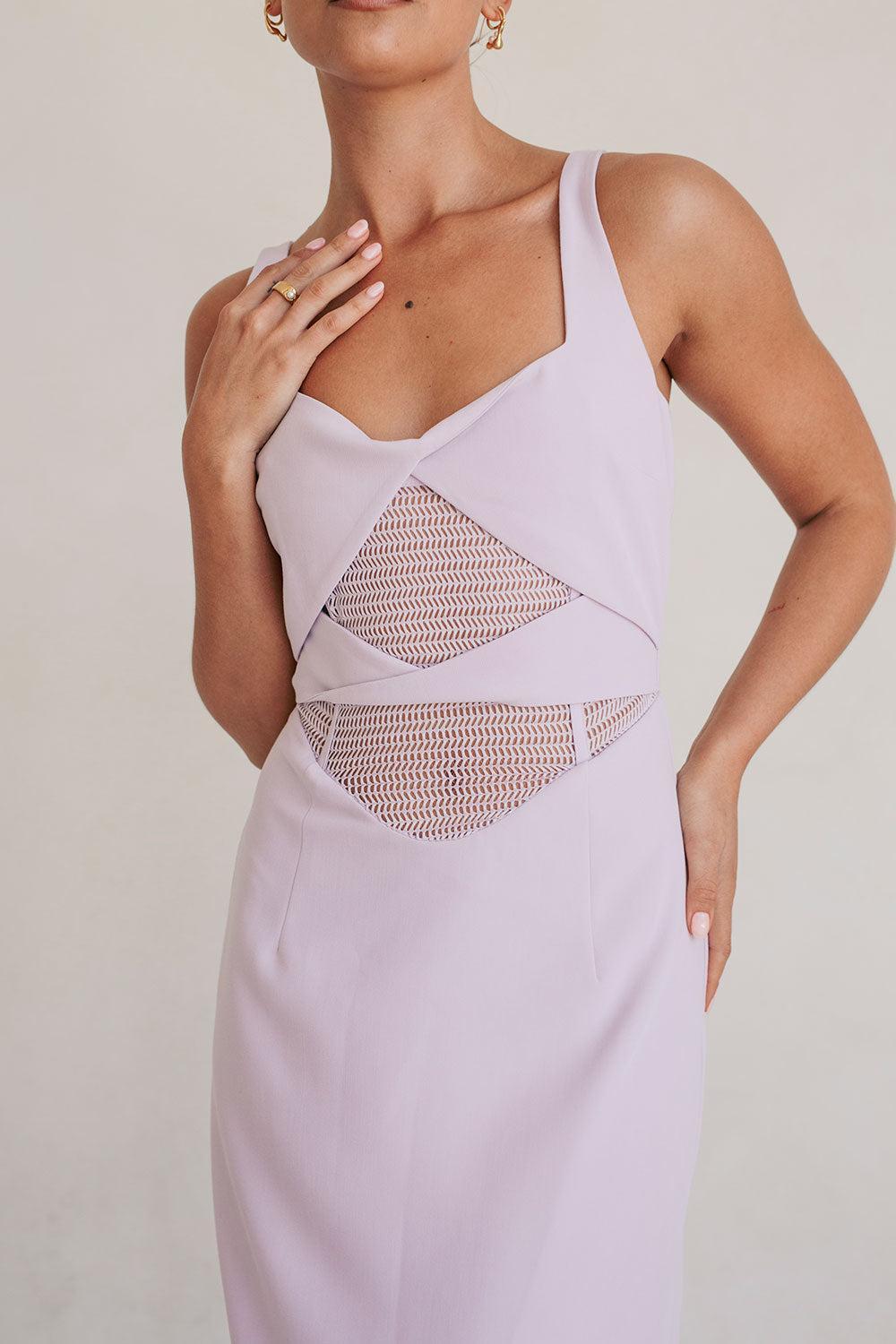 Zendra Midi Dress - Lavender Product Image