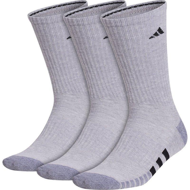 Mens adidas Cushioned 3.0 3-Pack Crew Socks Light Grey Product Image