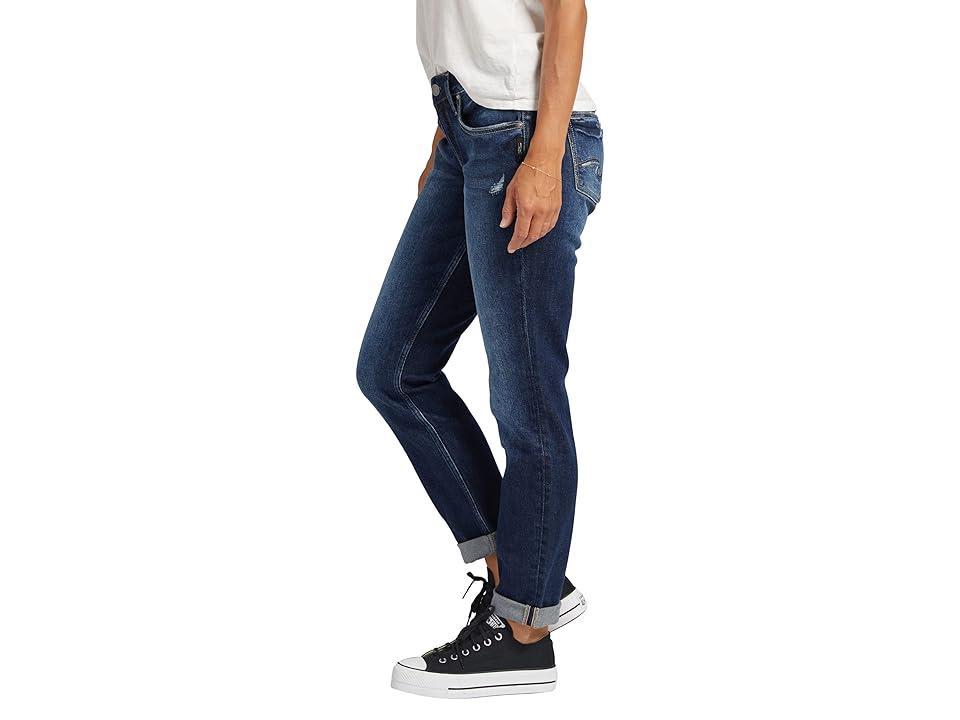 Silver Jeans Co. Boyfriend Mid-Rise Slim Leg Jeans L27101EOE440 (Indigo) Women's Jeans Product Image