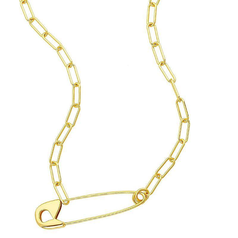 Adornia Safety Pin Paper Clip Necklace Product Image