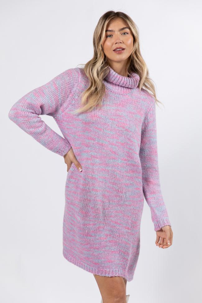 Winter Skies Multi Knit Sweater Dress FINAL SALE Product Image