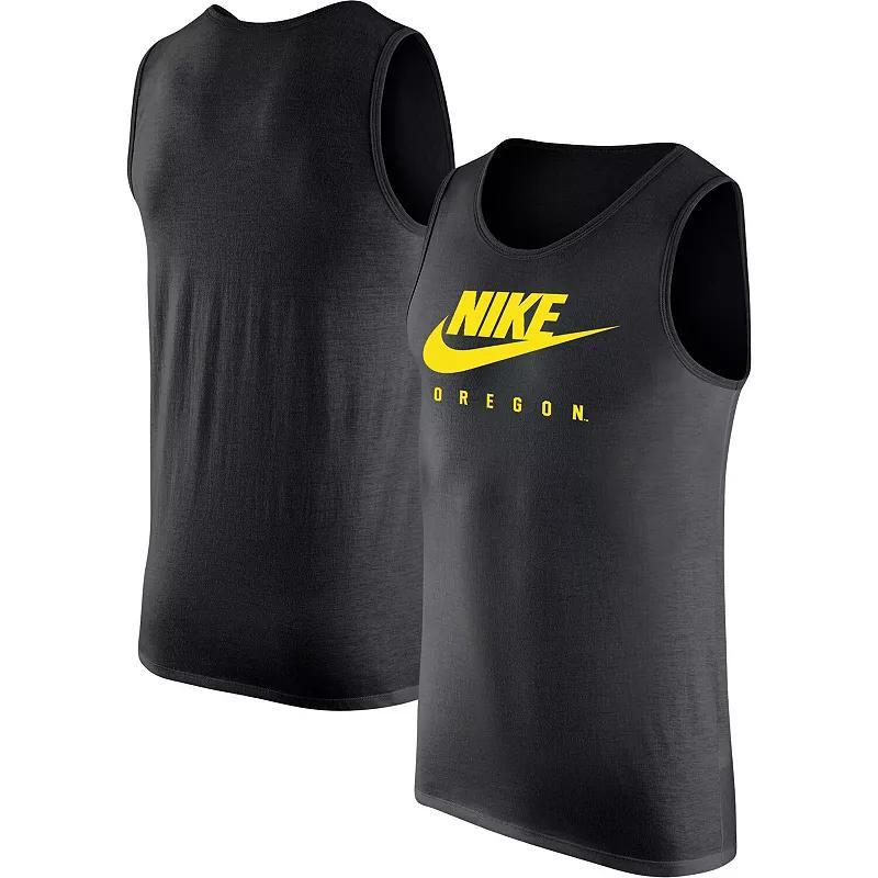 Mens Nike Black Oregon Ducks Futura Performance Scoop Neck Tank Top Product Image