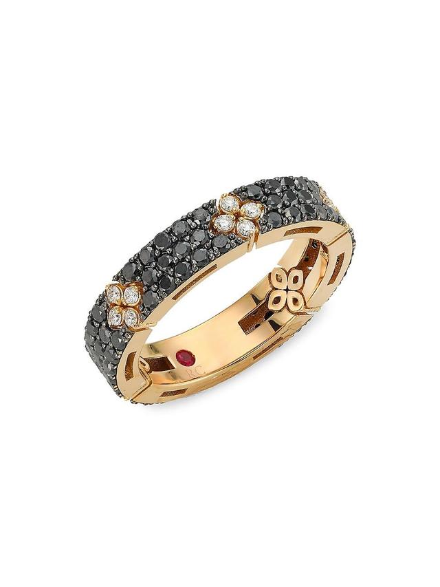 Womens Love In Verona 18K Rose Gold, Black & White Diamond Ring Product Image