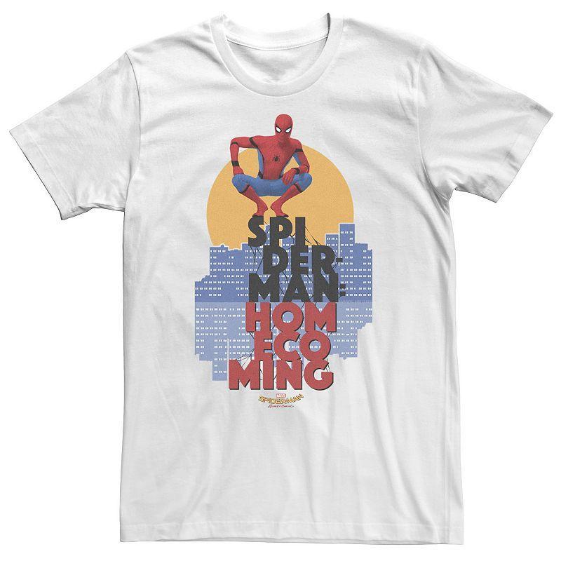 Big & Tall Marvel Spider-Man Homecoming Cityscape Perch Tee, Mens Product Image