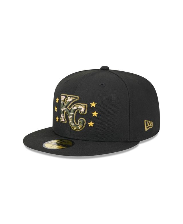 New Era Mens Black Kansas City Royals 2024 Armed Forces Day On-Field 59FIFTY Fitted Hat Product Image