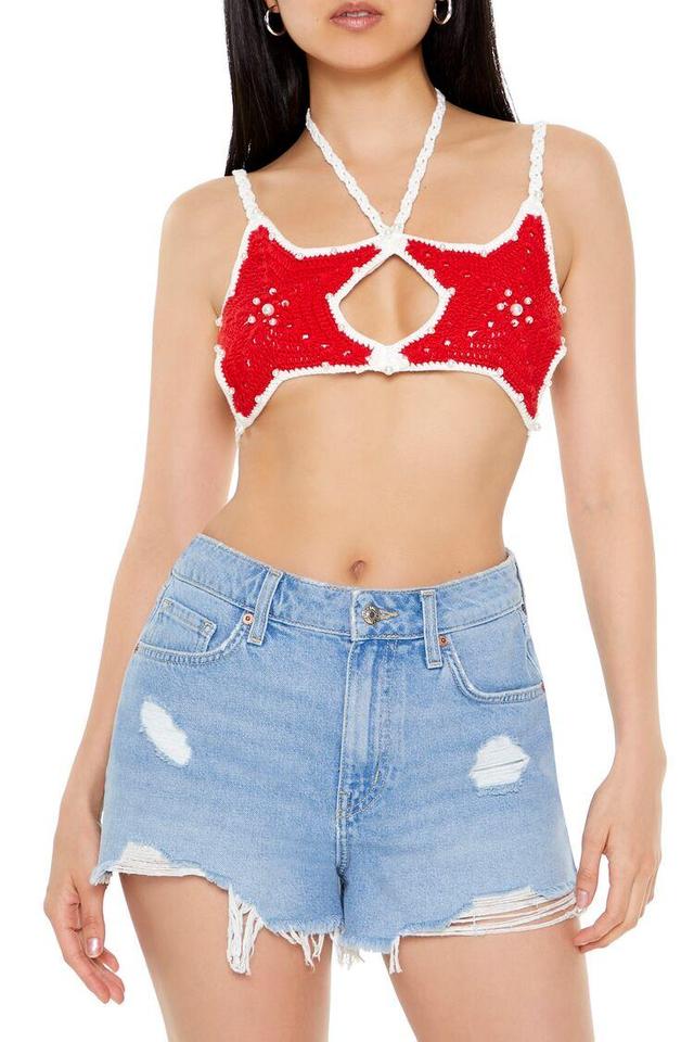 Sweater-Knit Crochet Bralette | Forever 21 Product Image