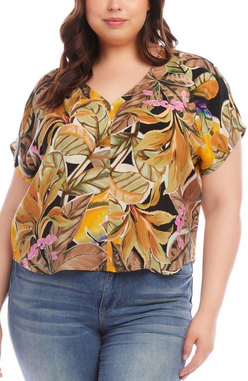 Karen Kane Floral V-Neck Top Product Image