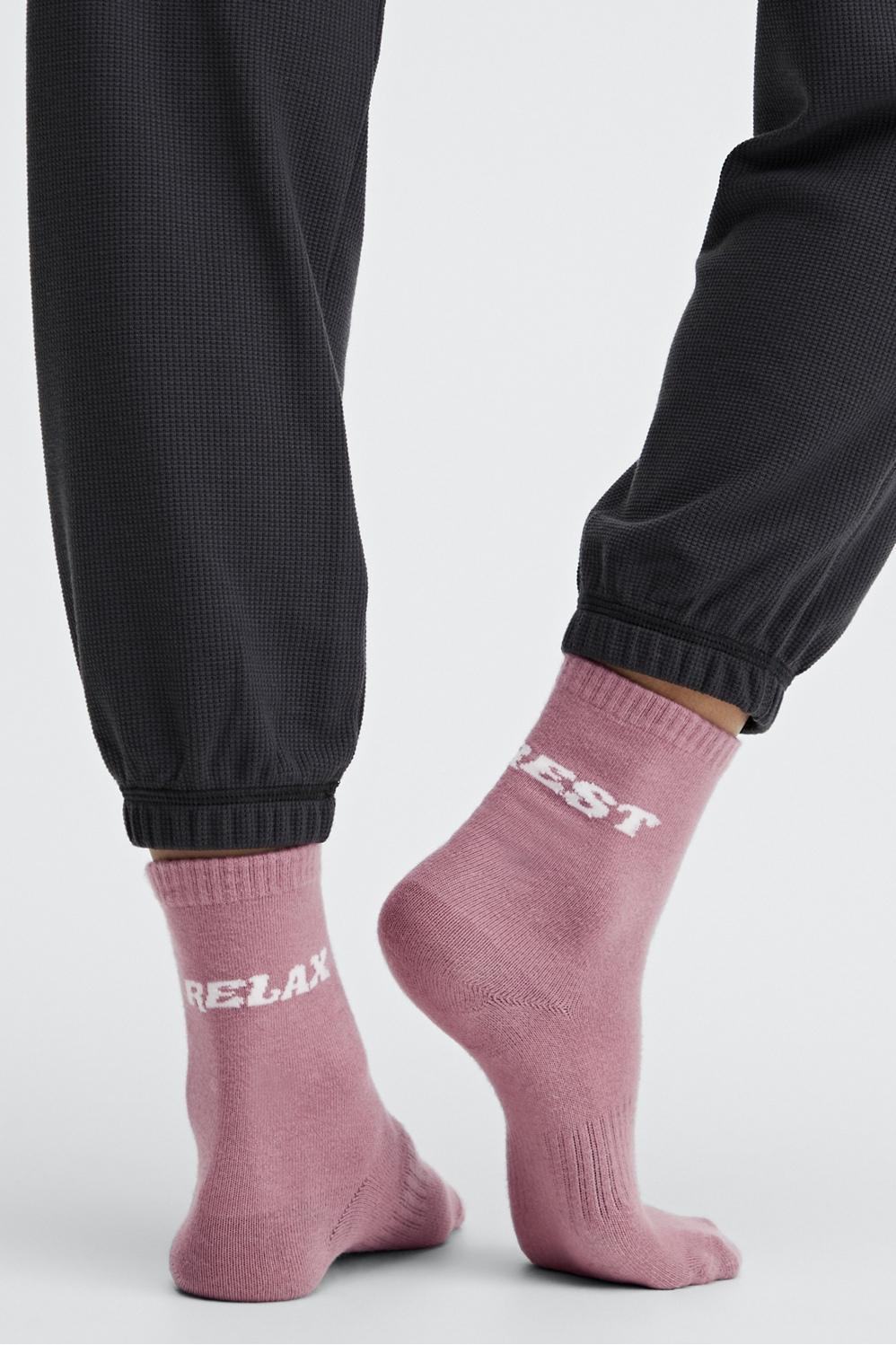 Fabletics The Performance Sock 6 Womens pink Size Osfm Product Image