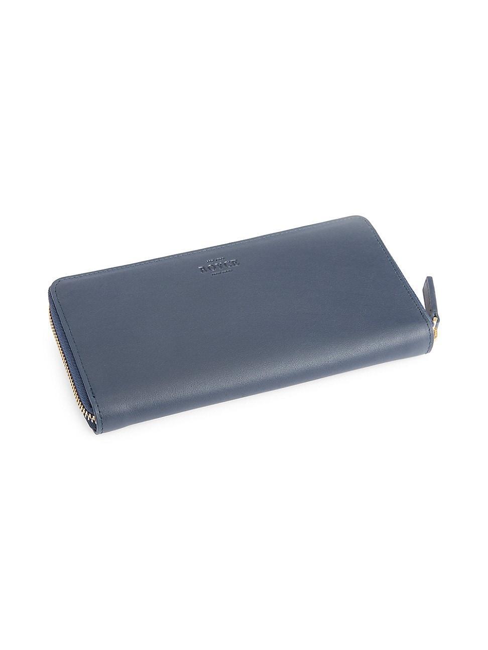 Womens RFID-Blocking Zip-Around Leather Wallet Product Image