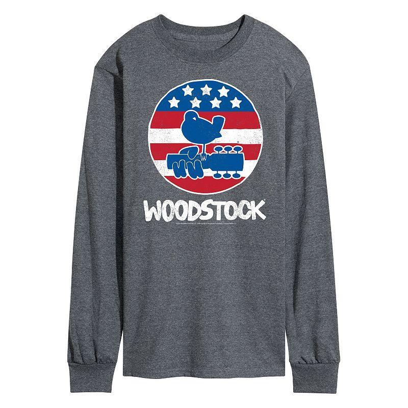 Mens Woodstock Americana Long Sleeve Graphic Tee Product Image