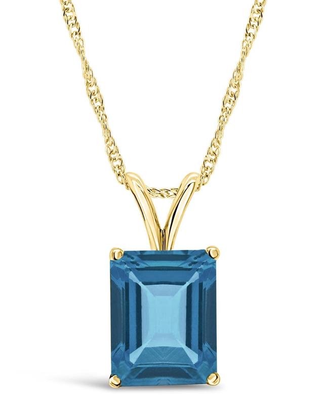 Blue Topaz (3 ct. t.w.) Pendant Necklace in Sterling Silver. Also Available in Amethyst and Citrine Product Image