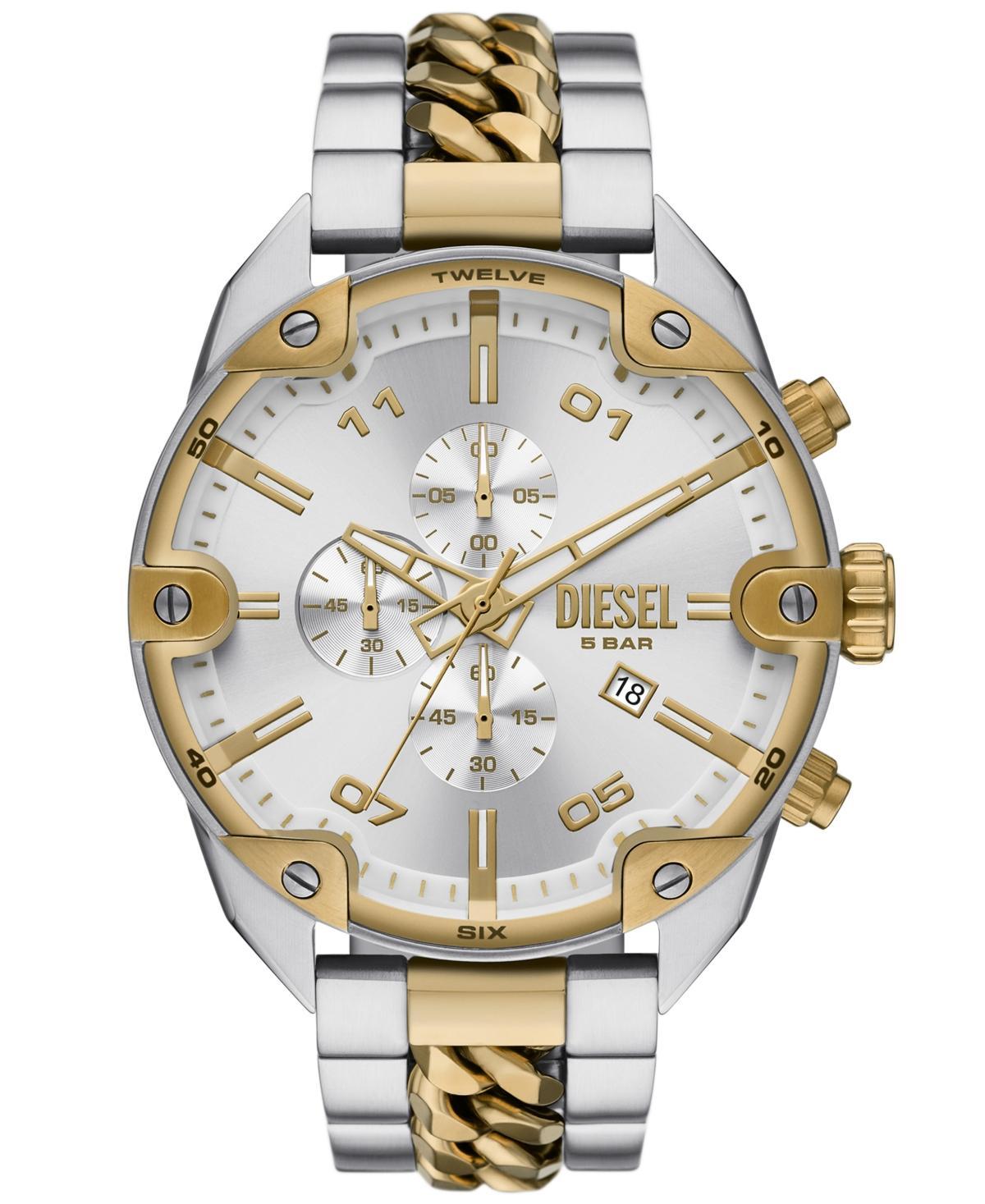 Diesel Mens Spiked Chronograph Stainless Steel Watch 49mm Product Image