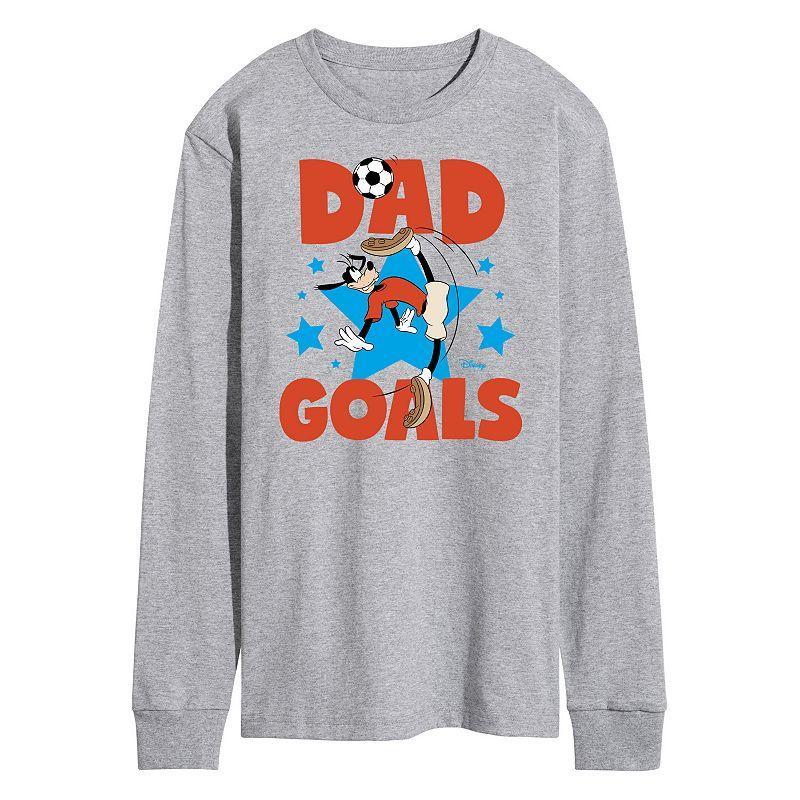 Disneys Goofy Dad Goals Long Sleeve Graphic Tee, Mens Product Image