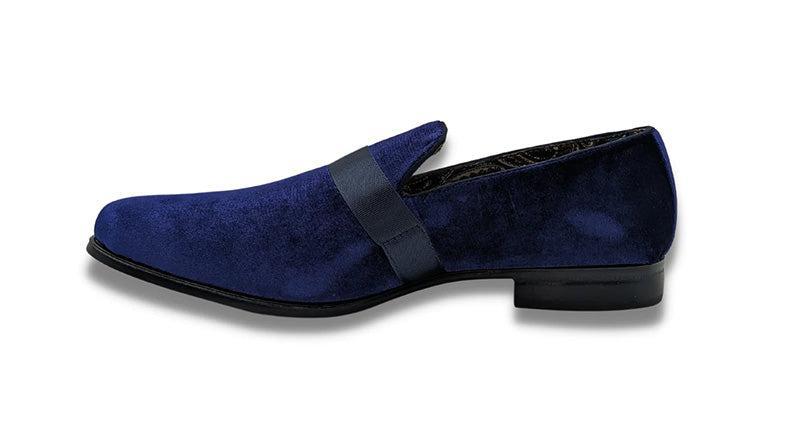 Purple Solid Velvet Loafer Product Image