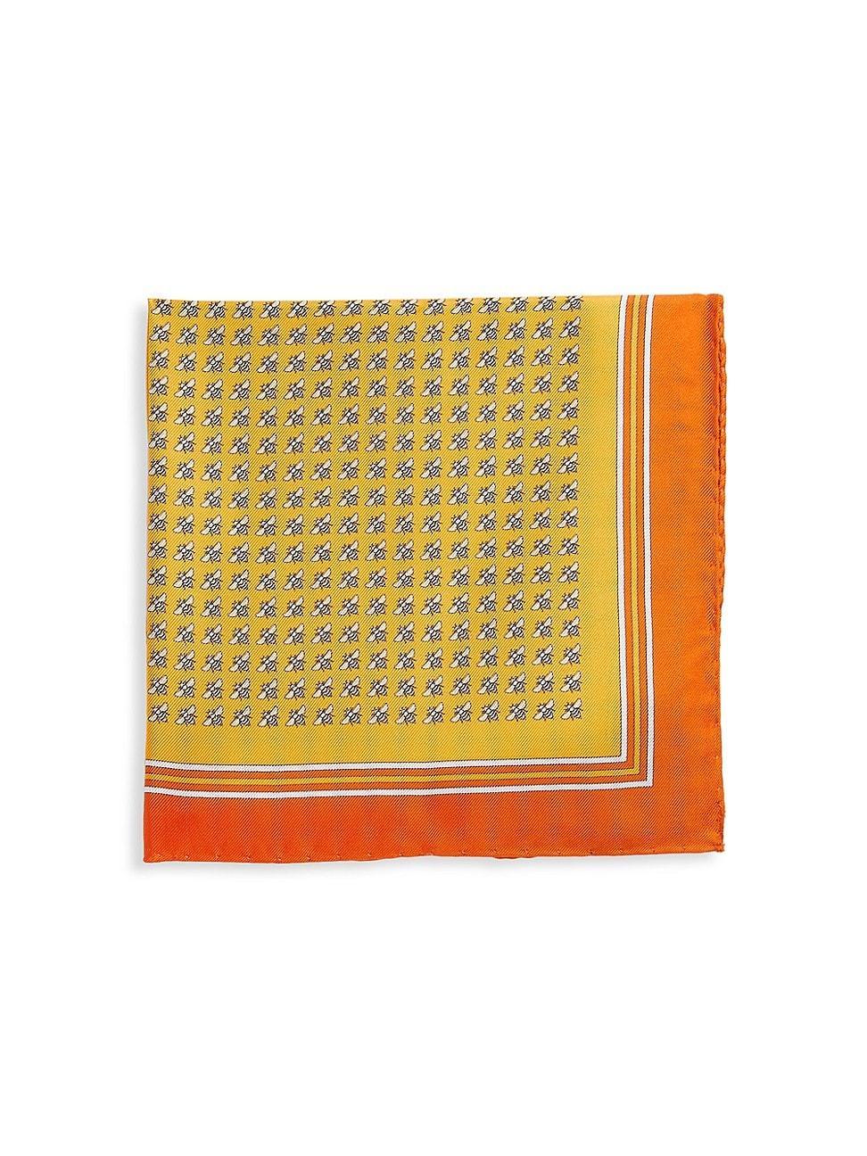 Mens COLLECTION Bee Print Pocket Square Product Image