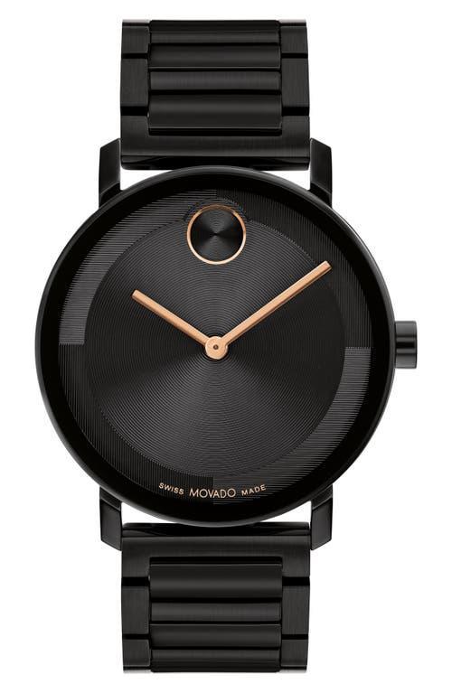 Men's Movado BoldÂ® Evolution Black IP Strap Watch with Textured Tonal Black Dial (Model: 3601123) Product Image