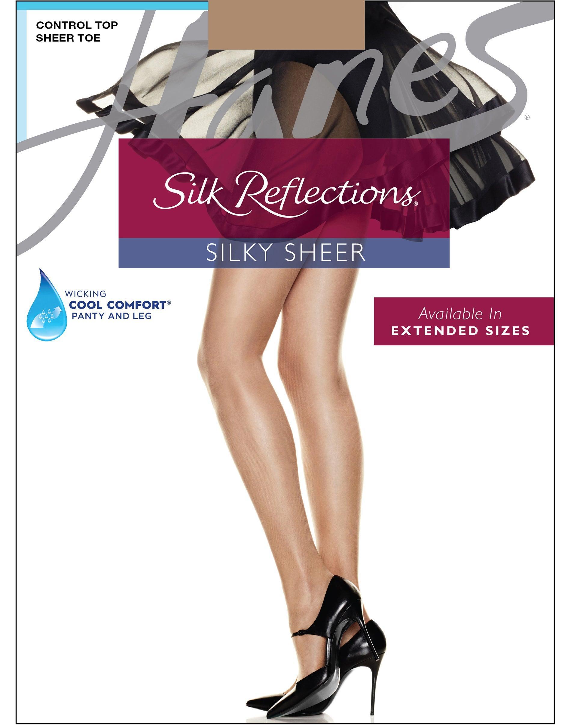 Hanes Silk Reflections Control Top Pantyhose with Sheer Toe Barely There EF Womens Product Image