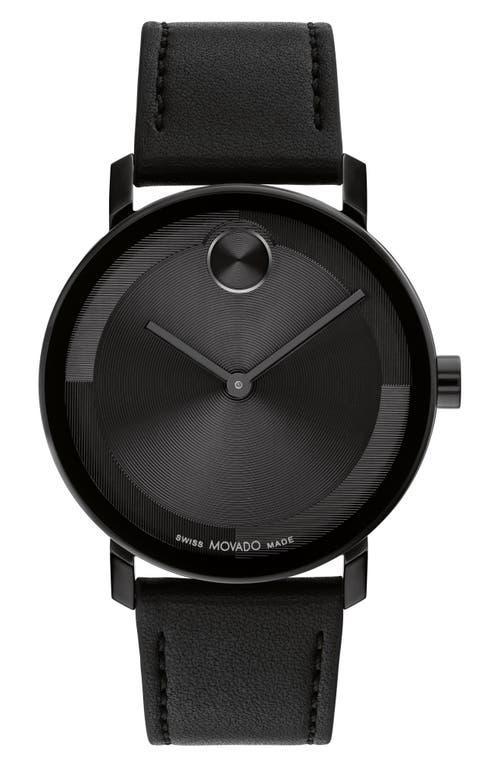 Men's Movado BoldÂ® Evolution Black IP Strap Watch with Textured Tonal Black Dial (Model: 3601123) Product Image