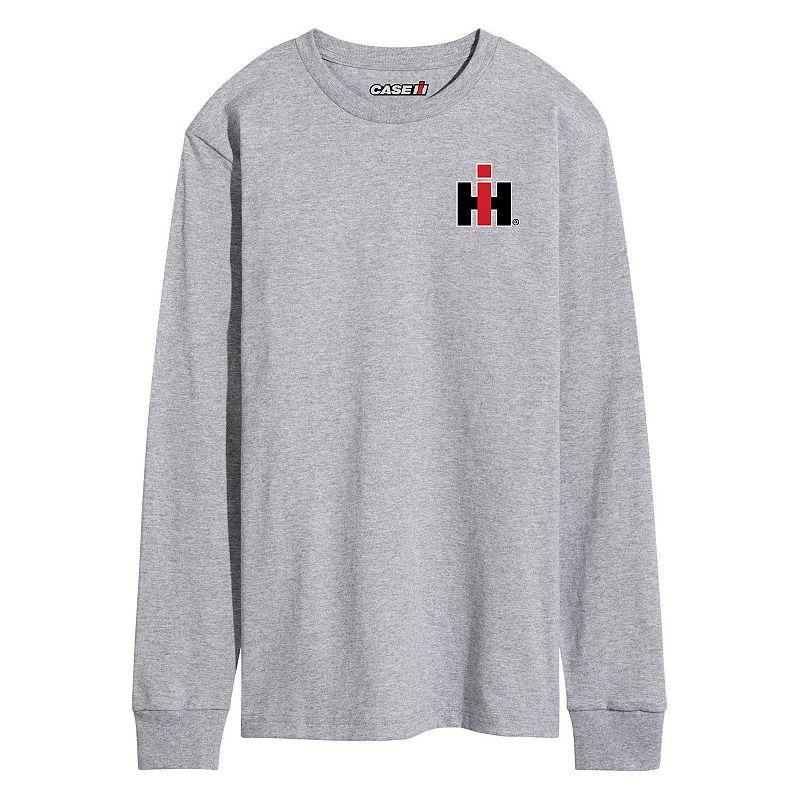 Mens Case IH Logo Long Sleeve Tee Med Grey Product Image