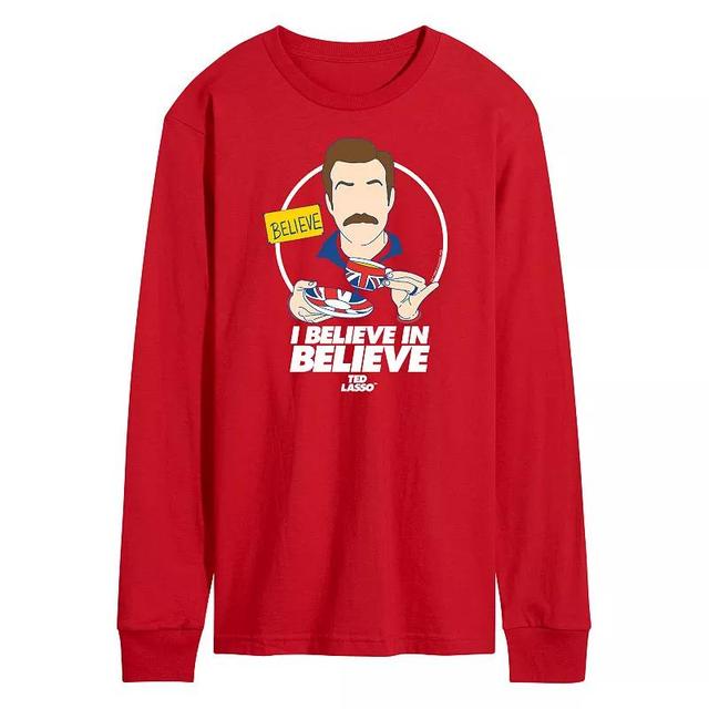 Mens Ted Lasso I Believe Long Sleeve Graphic Tee Product Image