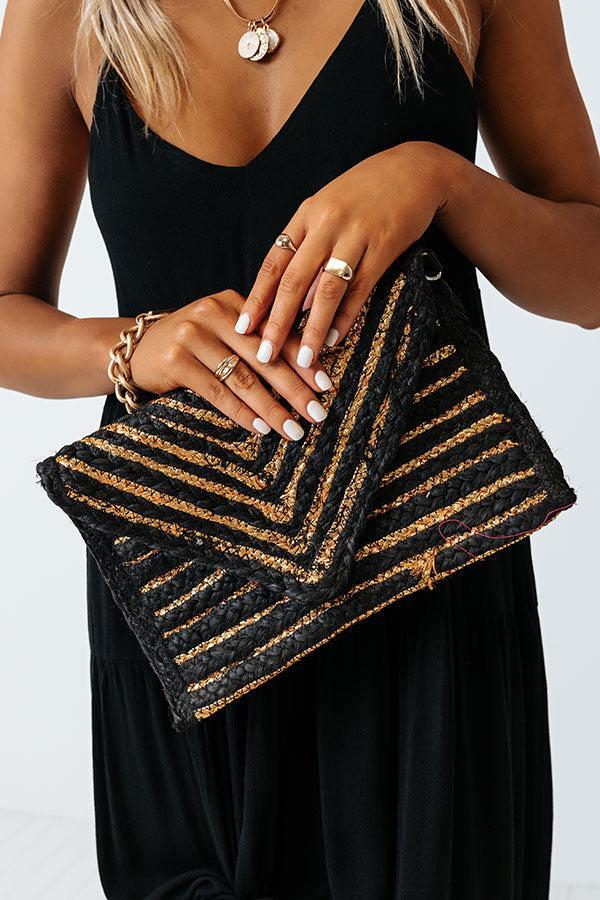 Going For Glam Woven Clutch Product Image