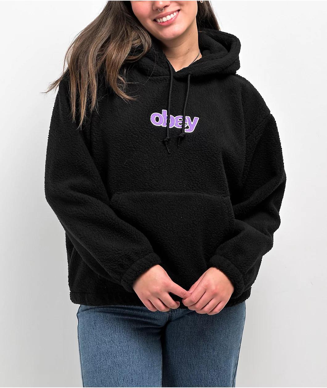 Obey Harper Black Fleece Hoodie Product Image