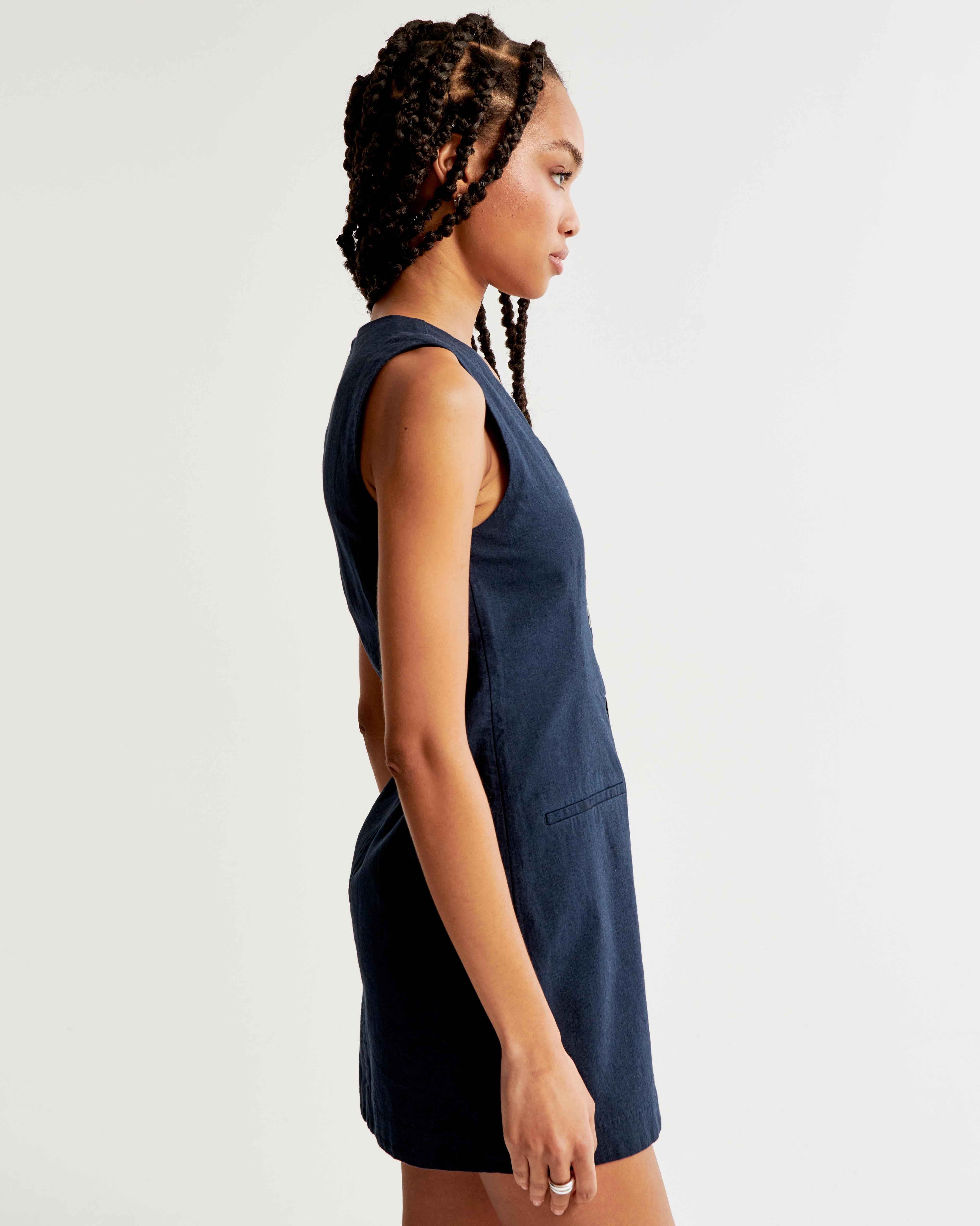 The A&F Mara Linen-Blend Vest Mini Dress Product Image