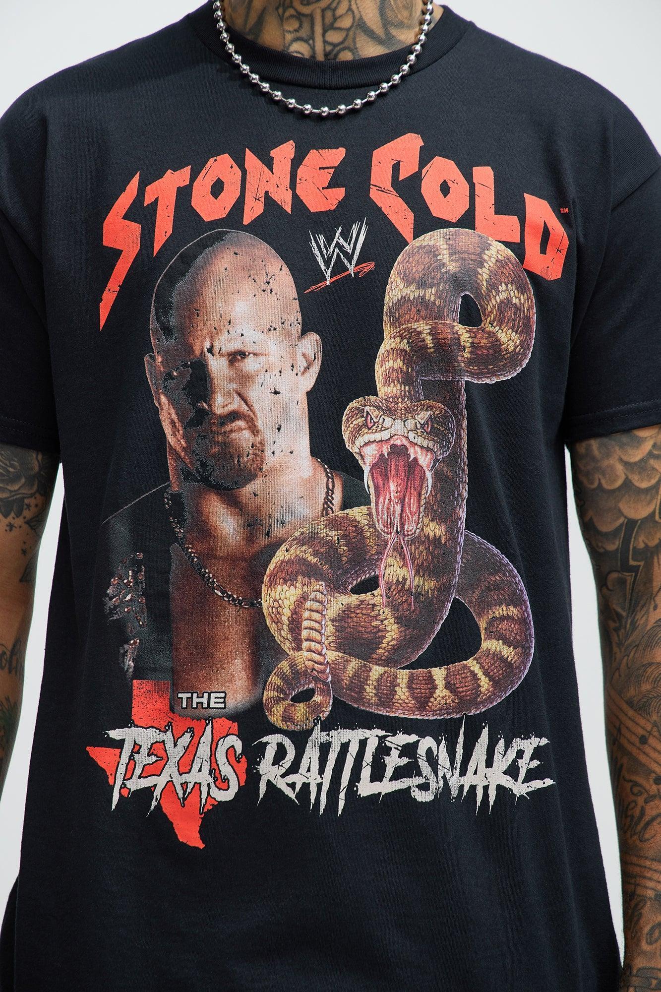 WWE Stone Cold Texas Rattlesnake Short Sleeve Tee - Black Product Image