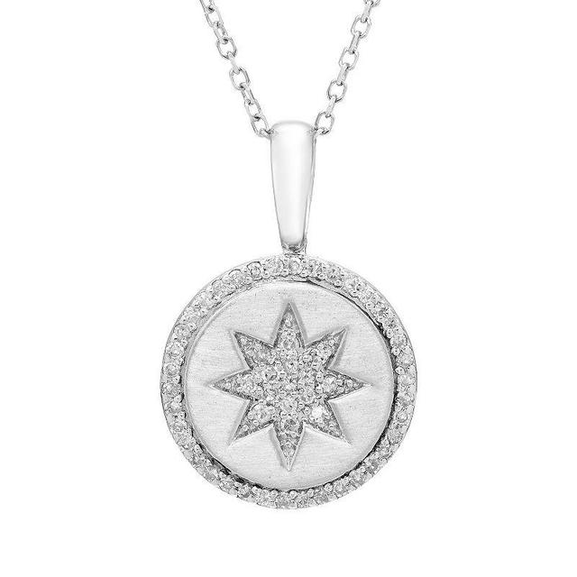 Its Personal Sterling Silver & Diamond-Accent Star Pendant Necklace, Womens Product Image