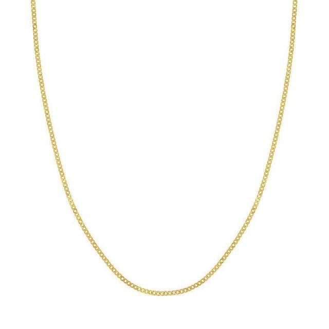 14k Gold Curb Chain Necklace, Womens Product Image