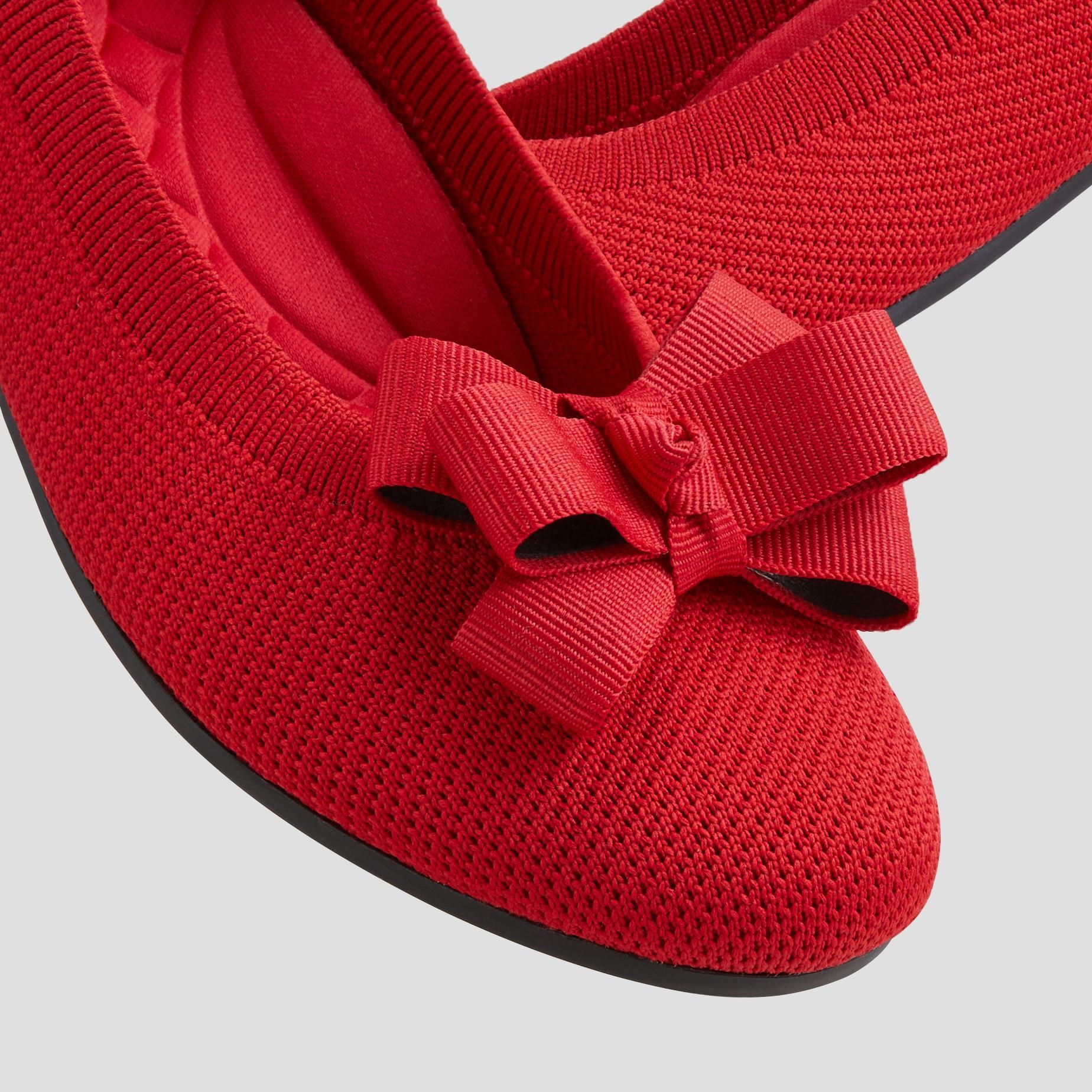 Round-Toe Flats (Claire) + Bow Product Image