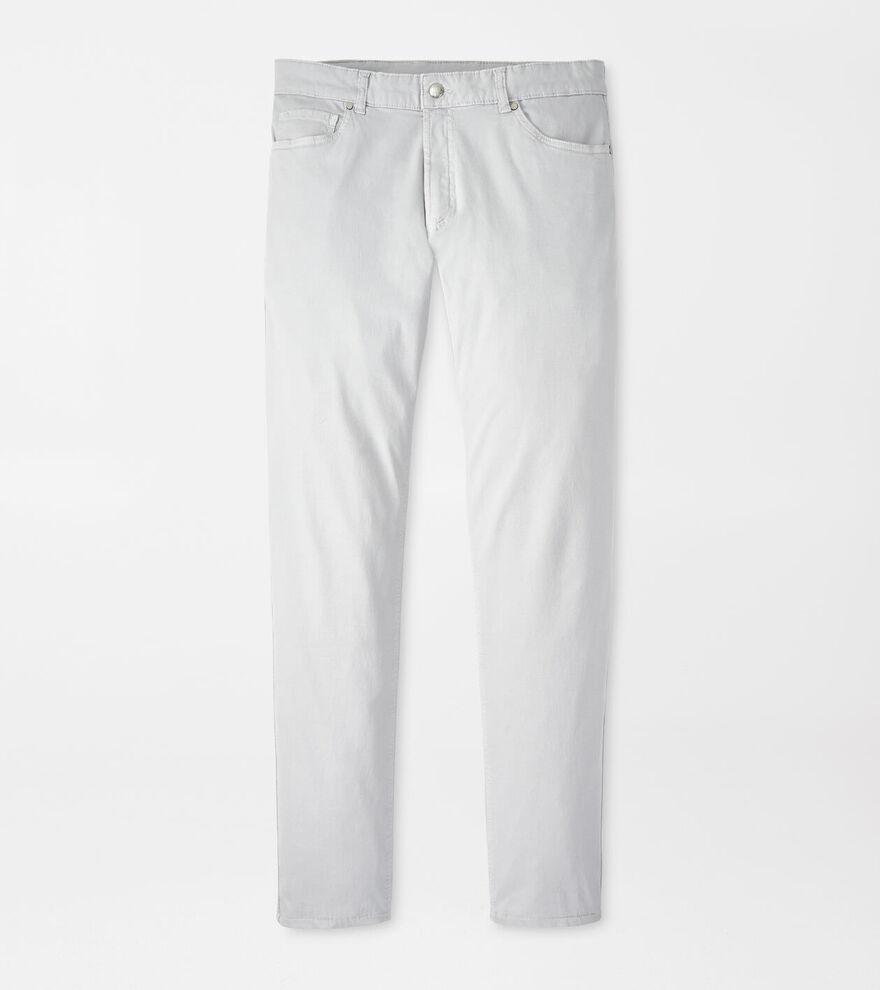 Peter Millar Mens Wayfare Five-Pocket Pant | Color: Platinum | Size: 38 Product Image