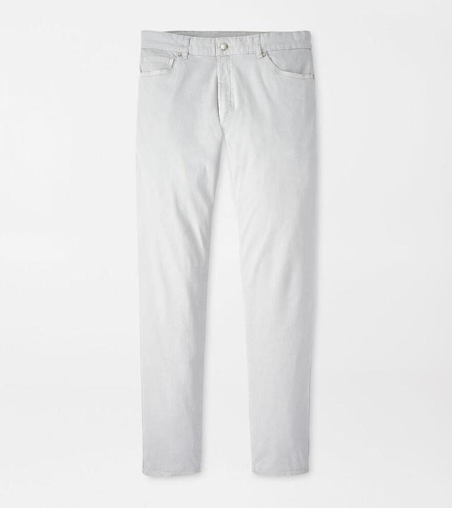 Peter Millar Mens Wayfare Five-Pocket Pant | Color: Platinum | Size: 38 Product Image