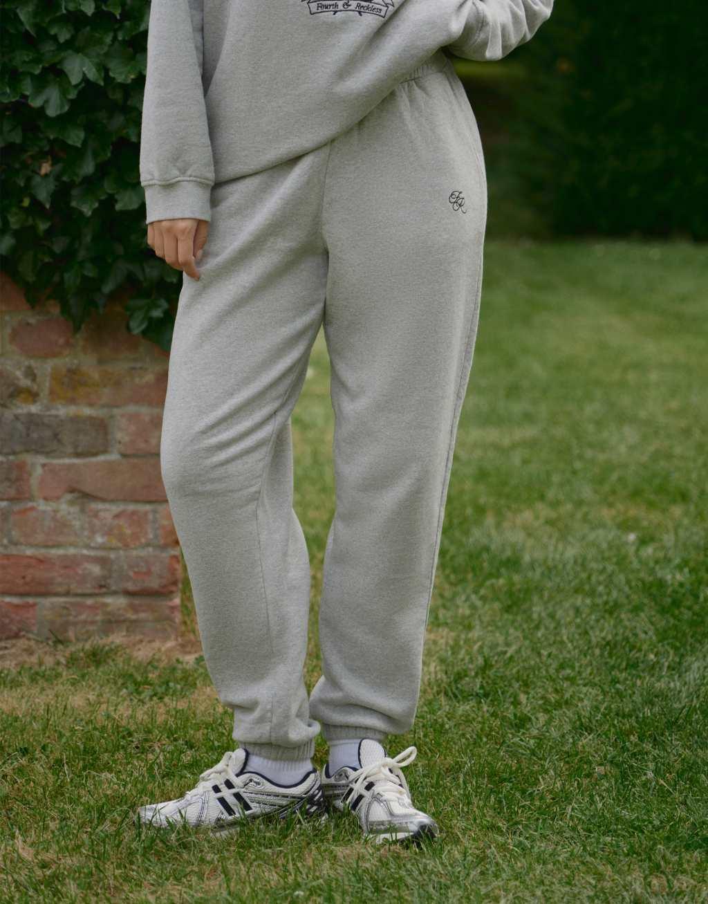 4th & Reckless Arlo cuff sweatpants in gray heather Product Image