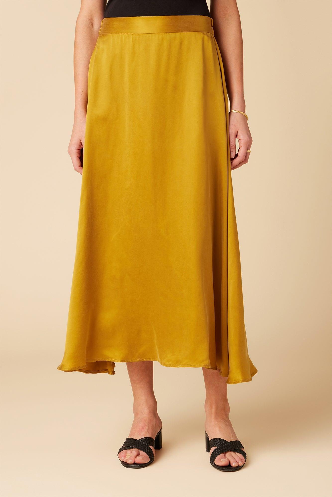 Blaze Cottonseed Cupro Skirt - Gold - ReAmour product image