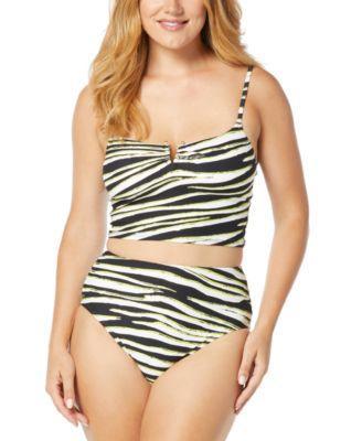 Coco Reef Womens Coco Contours Intrigue Cropped Tankini Top High Waist Bottom Product Image