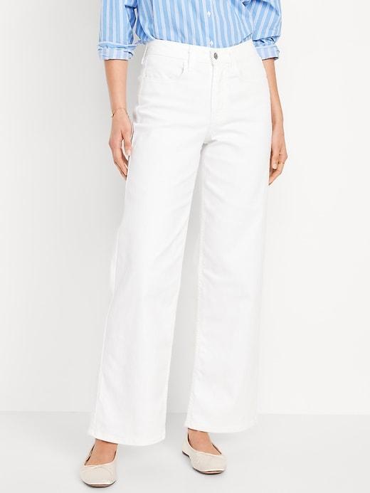 High-Waisted Wow Wide-Leg Jeans Product Image