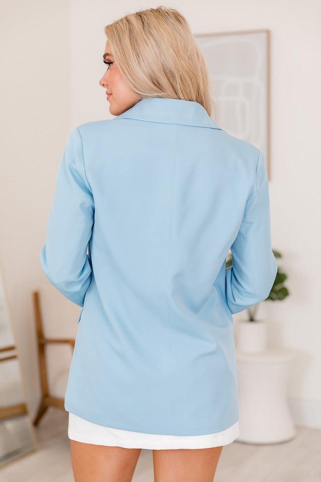 Picture To Burn Blue Boyfriend Blazer Product Image