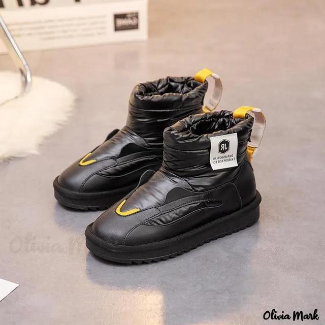 Olivia Mark – Winter Snow Boots, Thickened and Insulated Warm Cotton Shoes Product Image