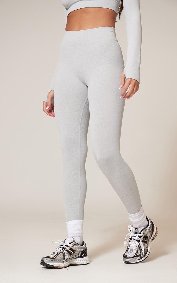 Grey Marl Seamless Gym Legging Product Image