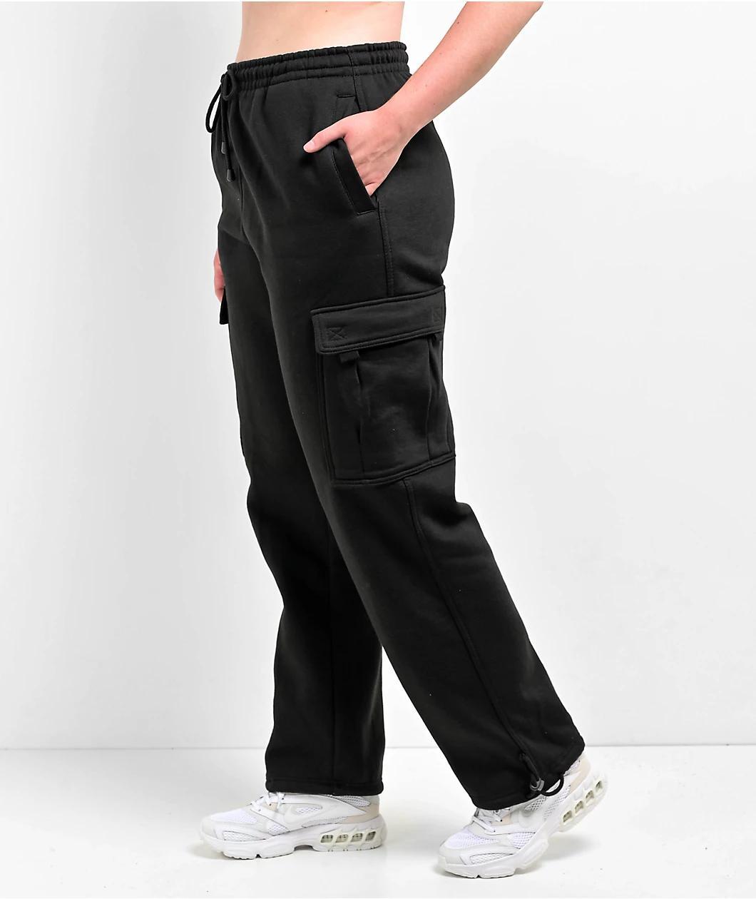 Leah Kirsch Black Cargo Sweatpants Product Image