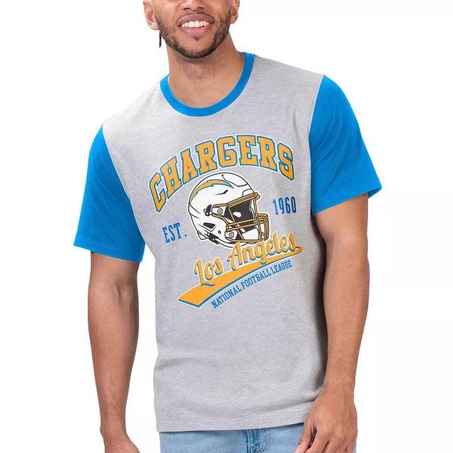 Mens G-III Sports by Carl Banks Gray Los Angeles Chargers Black Label T-Shirt Product Image