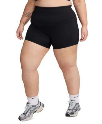 Plus Size One High Waist Pull-On Bike Shorts Product Image