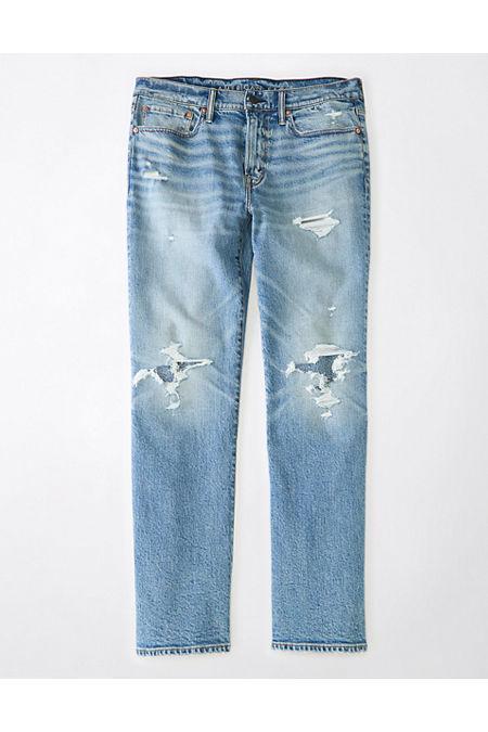 AE EasyFlex Patched Relaxed Straight Jean Mens Product Image