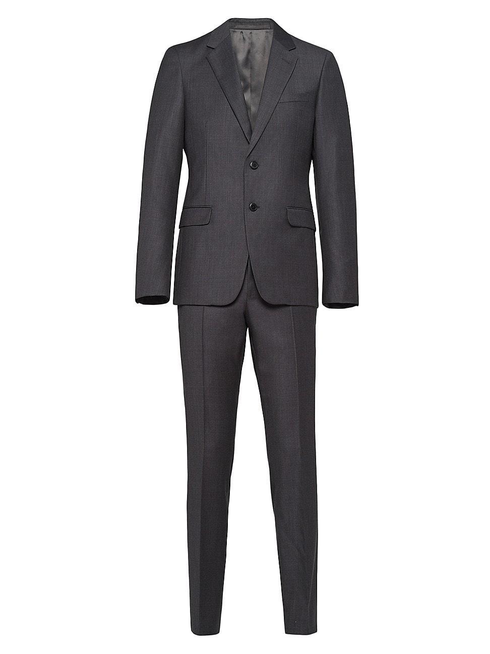 Mens Single-Breasted Wool Suit Product Image